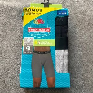 Men’s boxer briefs - long leg, 4 pairs. New in package